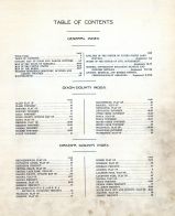 Table of Contents, Dixon and Dakota Counties 1911